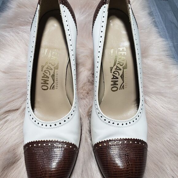 Salvatore Ferragamo Black and White Saddle shoes H - Picture 1 of 6